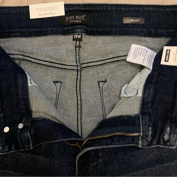 NWT Judy Blue High Rise Double Waist Band Capri Jeans - Picture 9 of 16